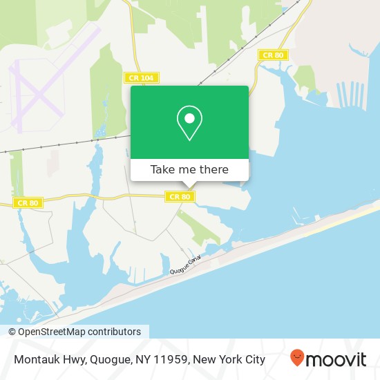 Montauk Hwy, Quogue, NY 11959 map
