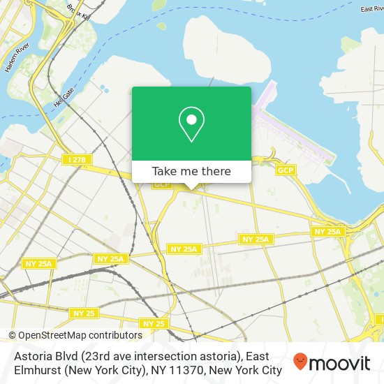 Mapa de Astoria Blvd (23rd ave intersection astoria), East Elmhurst (New York City), NY 11370