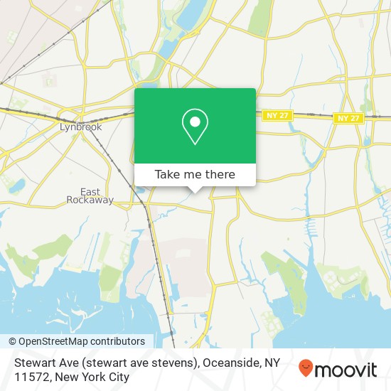 Mapa de Stewart Ave (stewart ave stevens), Oceanside, NY 11572