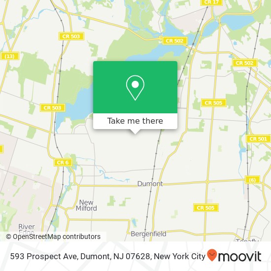 593 Prospect Ave, Dumont, NJ 07628 map