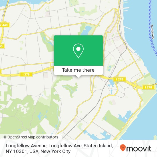 Mapa de Longfellow Avenue, Longfellow Ave, Staten Island, NY 10301, USA