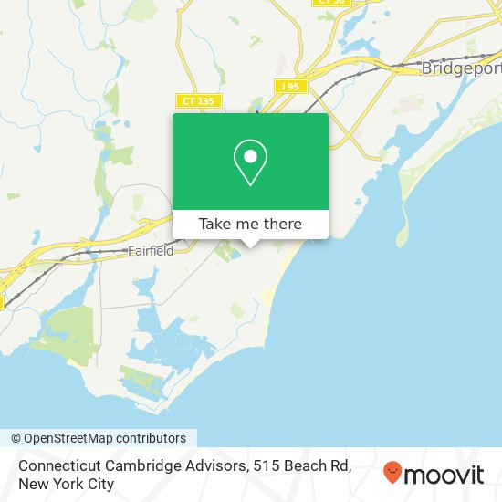 Mapa de Connecticut Cambridge Advisors, 515 Beach Rd