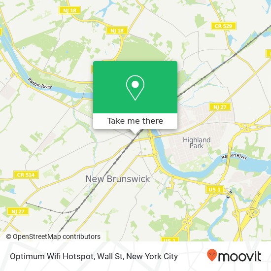 Optimum Wifi Hotspot, Wall St map
