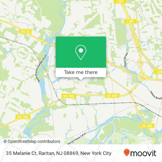 Mapa de 35 Melanie Ct, Raritan, NJ 08869
