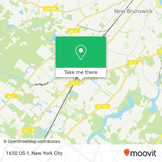 Mapa de 1650 US-1, North Brunswick, NJ 08902