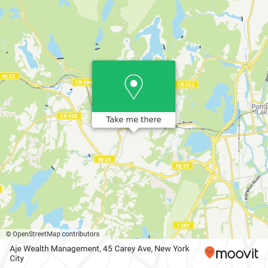 Mapa de Aje Wealth Management, 45 Carey Ave