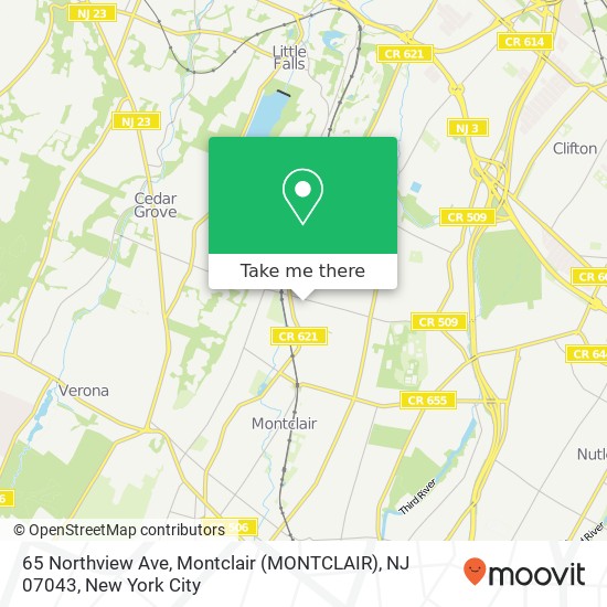 65 Northview Ave, Montclair (MONTCLAIR), NJ 07043 map