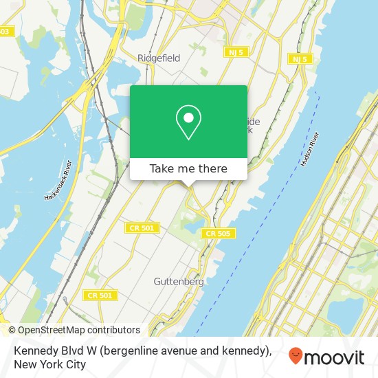 Kennedy Blvd W (bergenline avenue and kennedy), North Bergen, NJ 07047 map