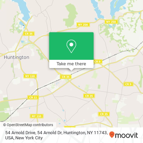 54 Arnold Drive, 54 Arnold Dr, Huntington, NY 11743, USA map