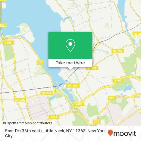 Mapa de East Dr (38th east), Little Neck, NY 11363