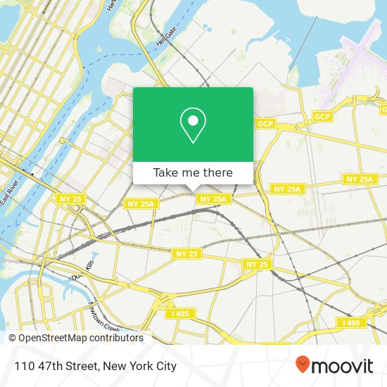 Mapa de 110 47th Street, 110 47th St, Astoria, NY 11103, USA