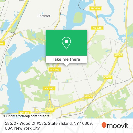 Mapa de 585, 27 Wood Ct #585, Staten Island, NY 10309, USA