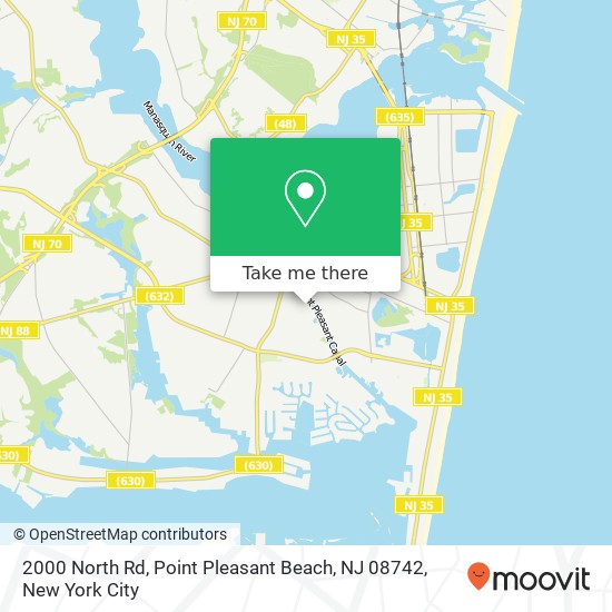 Mapa de 2000 North Rd, Point Pleasant Beach, NJ 08742