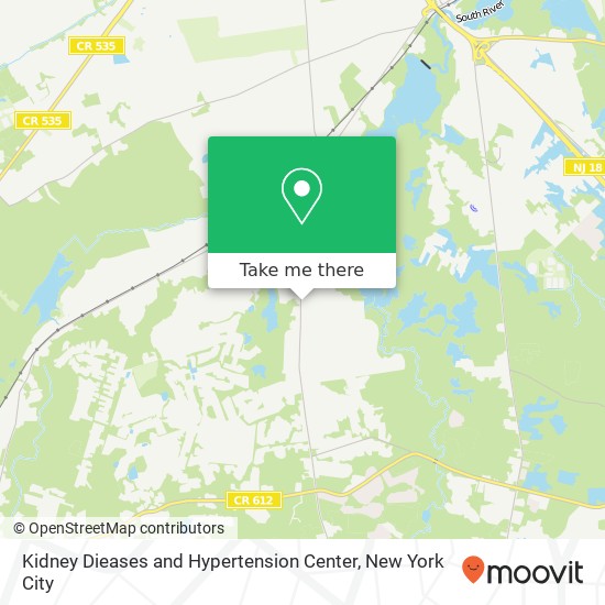 Mapa de Kidney Dieases and Hypertension Center, 323 Spotswood Englishtown Rd