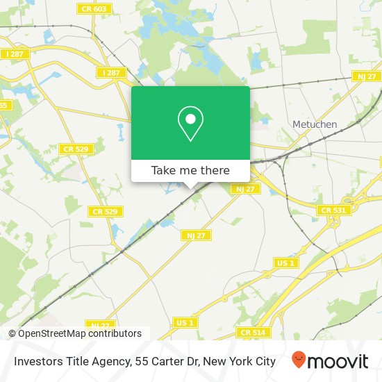 Mapa de Investors Title Agency, 55 Carter Dr