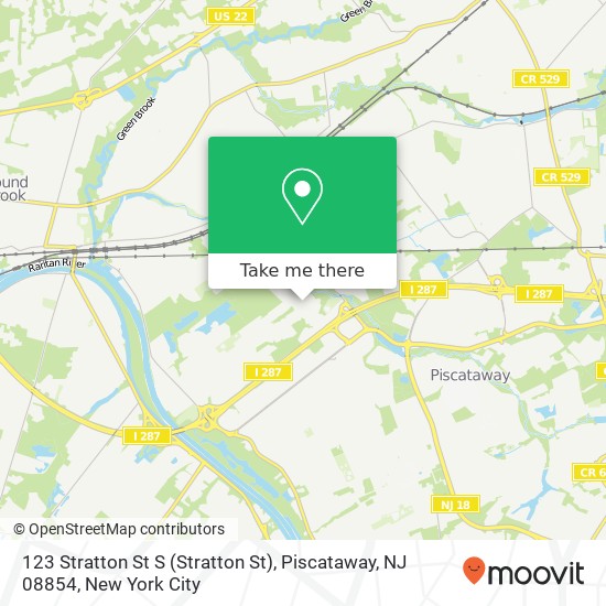 Mapa de 123 Stratton St S (Stratton St), Piscataway, NJ 08854