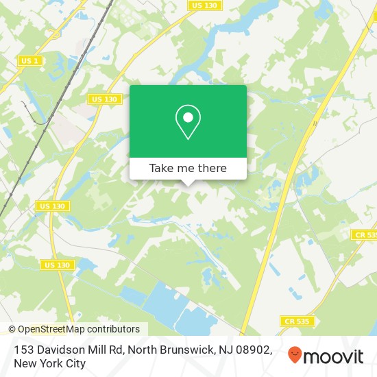 Mapa de 153 Davidson Mill Rd, North Brunswick, NJ 08902