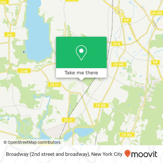 Mapa de Broadway (2nd street and broadway), Norwood, NJ 07648