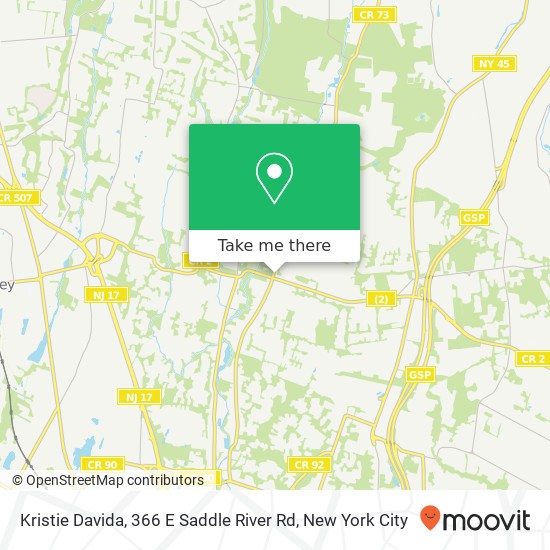 Mapa de Kristie Davida, 366 E Saddle River Rd