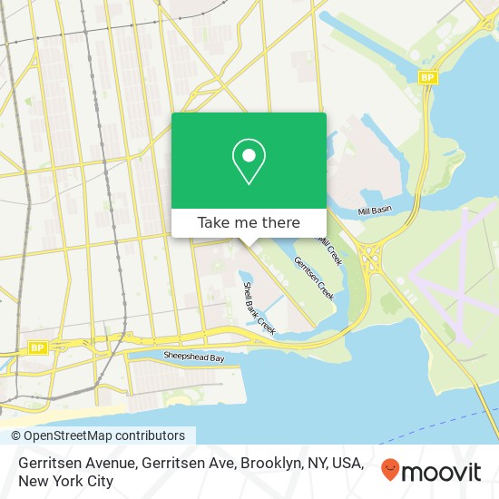 Gerritsen Avenue, Gerritsen Ave, Brooklyn, NY, USA map