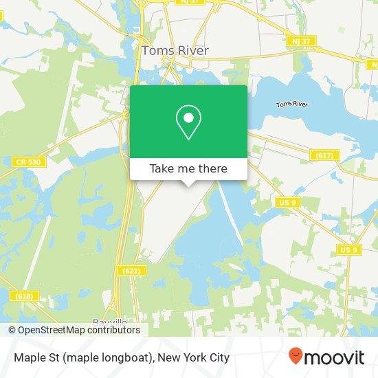 Mapa de Maple St (maple longboat), Beachwood, NJ 08722