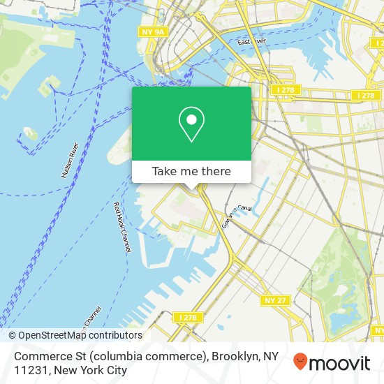 Mapa de Commerce St (columbia commerce), Brooklyn, NY 11231