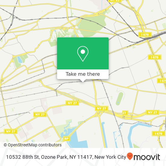 Mapa de 10532 88th St, Ozone Park, NY 11417