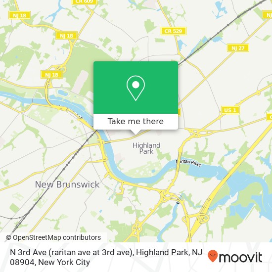 N 3rd Ave (raritan ave at 3rd ave), Highland Park, NJ 08904 map