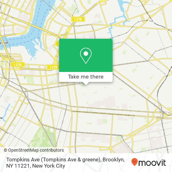 Tompkins Ave (Tompkins Ave & greene), Brooklyn, NY 11221 map