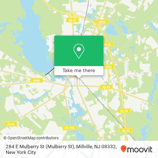 Mapa de 284 E Mulberry St (Mulberry St), Millville, NJ 08332