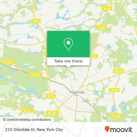 225 Glendale Dr, Freehold, NJ 07728 map