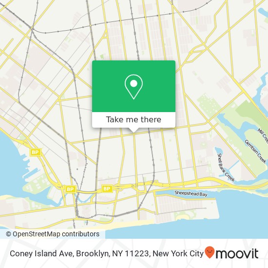 Mapa de Coney Island Ave, Brooklyn, NY 11223