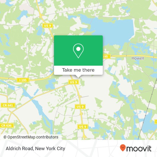 Mapa de Aldrich Road