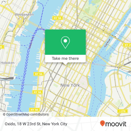 Oxido, 18 W 23rd St map