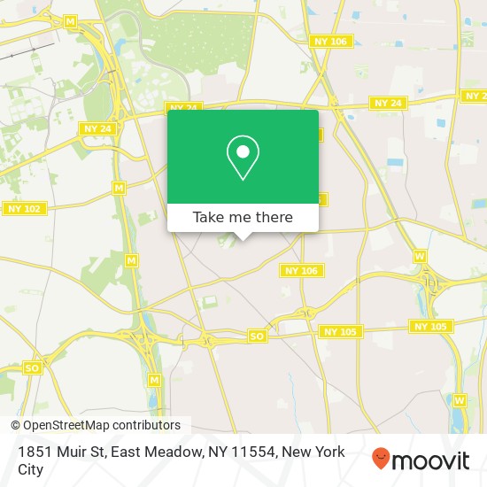 Mapa de 1851 Muir St, East Meadow, NY 11554