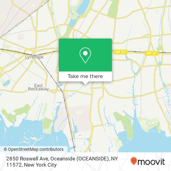 Mapa de 2850 Roswell Ave, Oceanside (OCEANSIDE), NY 11572