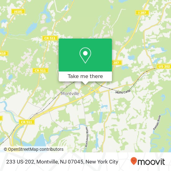 Mapa de 233 US-202, Montville, NJ 07045