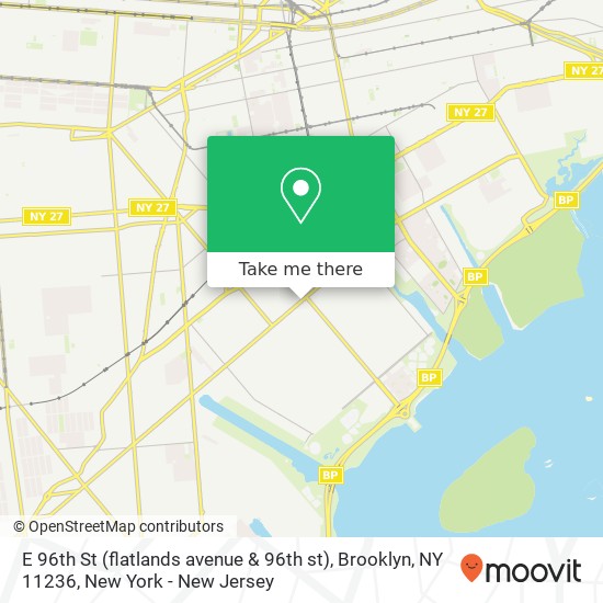 Mapa de E 96th St (flatlands avenue & 96th st), Brooklyn, NY 11236