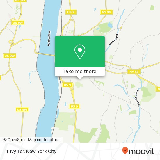 Mapa de 1 Ivy Ter, Poughkeepsie, NY 12601
