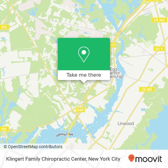 Klingert Family Chiropractic Center, 1319 Old Zion Rd map