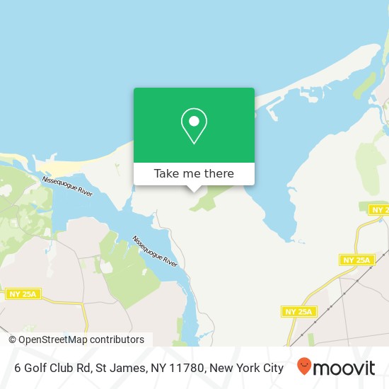 Mapa de 6 Golf Club Rd, St James, NY 11780