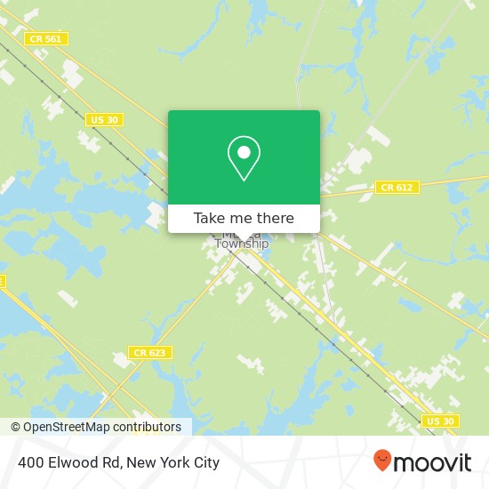 Mapa de 400 Elwood Rd, Hammonton, NJ 08037