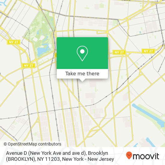 Avenue D (New York Ave and ave d), Brooklyn (BROOKLYN), NY 11203 map