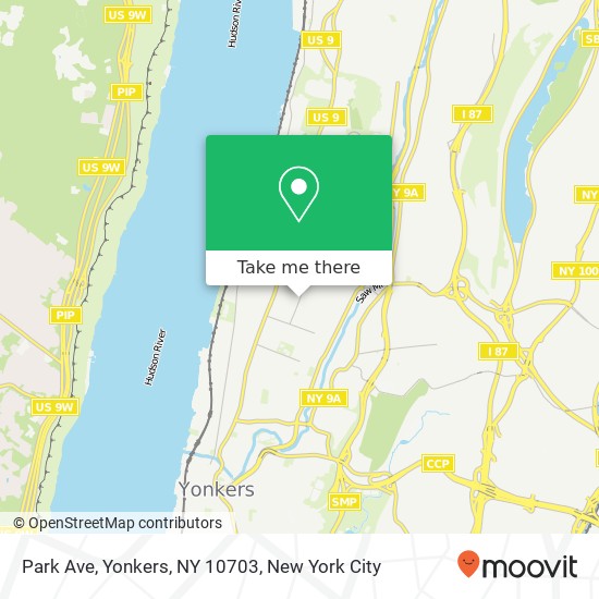 Mapa de Park Ave, Yonkers, NY 10703
