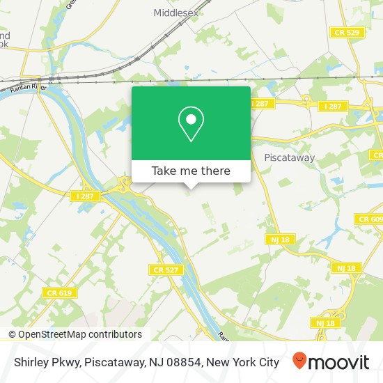 Mapa de Shirley Pkwy, Piscataway, NJ 08854