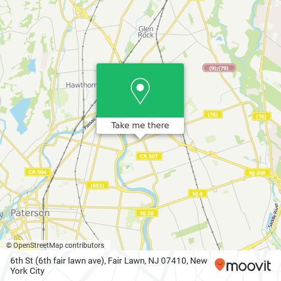 6th St (6th fair lawn ave), Fair Lawn, NJ 07410 map