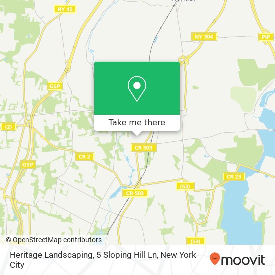 Mapa de Heritage Landscaping, 5 Sloping Hill Ln