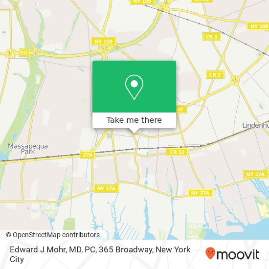 Edward J Mohr, MD, PC, 365 Broadway map