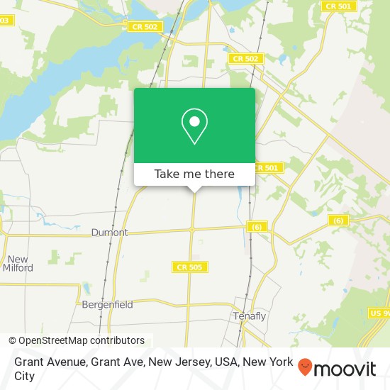 Grant Avenue, Grant Ave, New Jersey, USA map