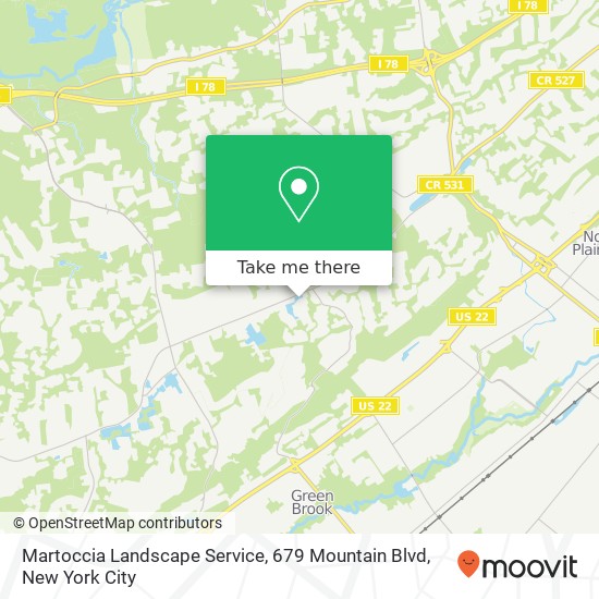 Mapa de Martoccia Landscape Service, 679 Mountain Blvd